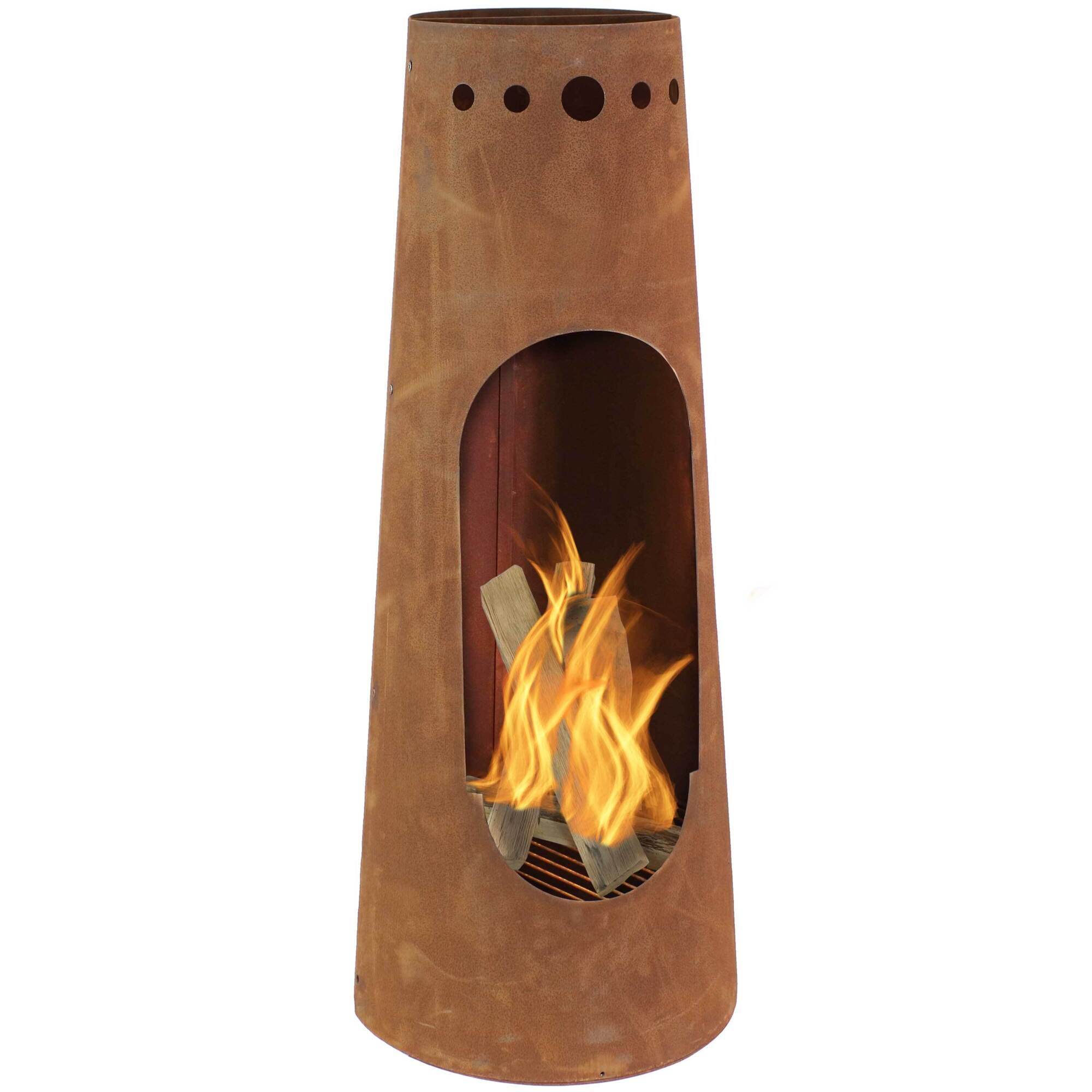 Sunnydaze Decor, Santa Fe Steel Wood-Burning Chiminea - 50in., Diameter 20 in, Material Steel, Model# RCM-873